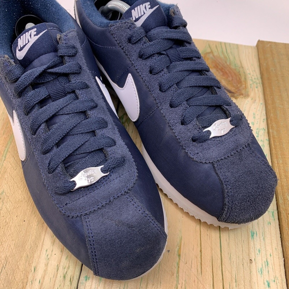 Nike Shoes Mens 7.5 Cortez 72 Basic Nylon Obsidian Navy Blue Running 819720-411 - Picture 9 of 13